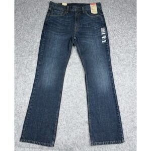 Levis 527 NWT Slim Bootcut Mens Blue Jeans 33X32 Dark Wash W33 L32 Levi Mid Rise